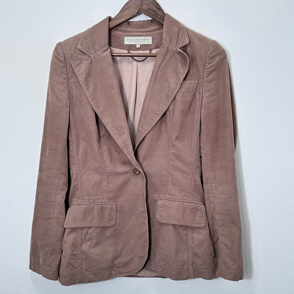 Stella McCartney Couduroy Light Brown Tan Blazer Professional IT 40 US 4 6